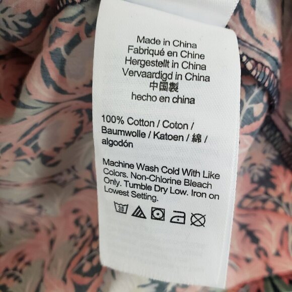 J Crew Liberty Shirt May Nouveau Print Scalloped Tie-neck Top Womens Sz Small - Picture 6 of 10